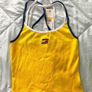 TOMMY HILFIGER Women Tank Tops Regular fit in yellow, size medium
